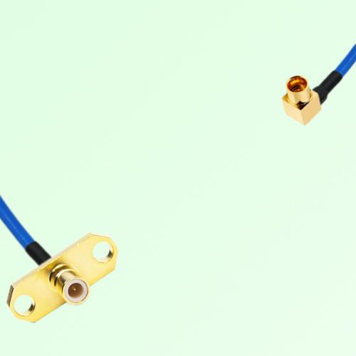 Semi-Flexible Jumper SMP Male Right Angle to SMB Male 2 Hole Flange Mount