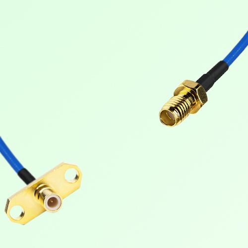 Semi-Flexible Jumper SSMA Female to SMB Male 2 Hole Flange Mount