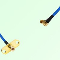 Semi-Flexible Jumper SSMC Female Right Angle to SMB Male 2 Hole Flange Mount Semi-Flexible Jumper SSMC Female Right Angle to SMB Male 2 Hole Flange Mount