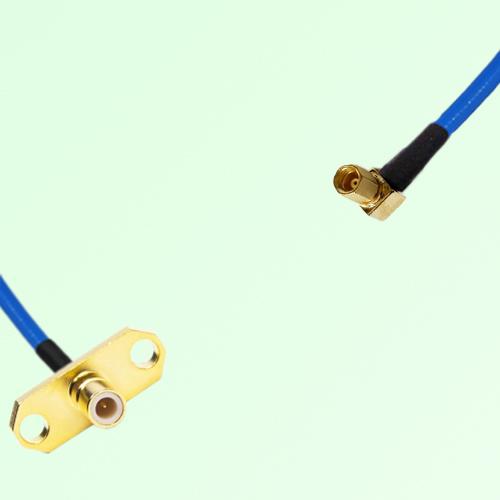 Semi-Flexible Jumper SSMC Female Right Angle to SMB Male 2 Hole Flange Mount Semi-Flexible Jumper SSMC Female Right Angle to SMB Male 2 Hole Flange Mount
