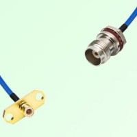 Semi-Flexible TNC Front Mount Bulkhead Female with O-Ring to SMB Male 2 Hole Semi-Flexible TNC Front Mount Bulkhead Female with O-Ring to SMB Male 2 Hole