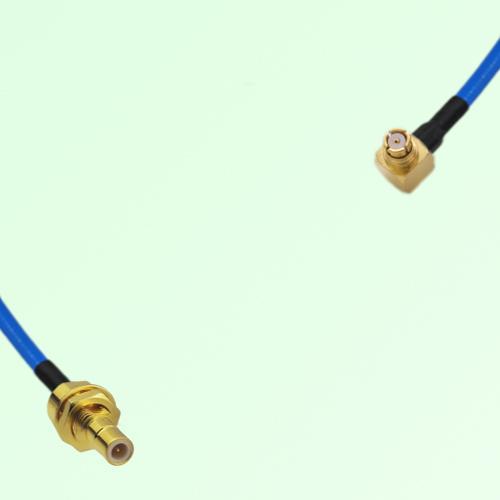 Semi-Flexible Jumper SMP Female Right Angle to SMB Bulkhead Male Semi-Flexible Jumper SMP Female Right Angle to SMB Bulkhead Male