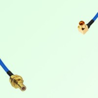 Semi-Flexible Jumper SMP Male Right Angle to SMB Bulkhead Male Semi-Flexible Jumper SMP Male Right Angle to SMB Bulkhead Male