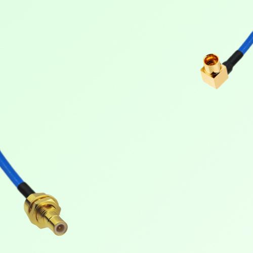 Semi-Flexible Jumper SMP Male Right Angle to SMB Bulkhead Male Semi-Flexible Jumper SMP Male Right Angle to SMB Bulkhead Male