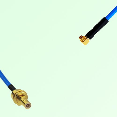 Semi-Flexible Jumper SMPM / SSMP Female Right Angle to SMB Bulkhead Male