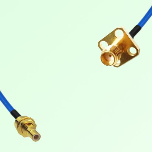 Semi-Flexible Jumper SSMA Female 4 Hole 12.7x12.7mm to SMB Bulkhead Male Semi-Flexible Jumper SSMA Female 4 Hole 12.7x12.7mm to SMB Bulkhead Male