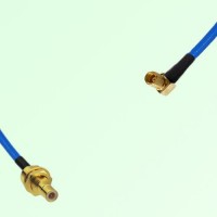 Semi-Flexible Jumper SSMC Female Right Angle to SMB Bulkhead Male