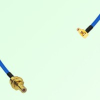 Semi-Flexible Jumper SSMC Male Right Angle to SMB Bulkhead Male