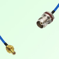 Semi-Flexible TNC Front Mount Bulkhead Female with O-Ring to SMB Bulkhead Male Semi-Flexible TNC Front Mount Bulkhead Female with O-Ring to SMB Bulkhead Male