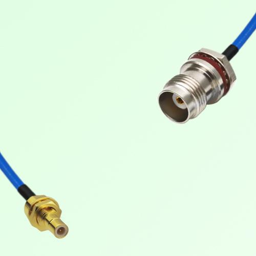 Semi-Flexible TNC Front Mount Bulkhead Female with O-Ring to SMB Bulkhead Male Semi-Flexible TNC Front Mount Bulkhead Female with O-Ring to SMB Bulkhead Male