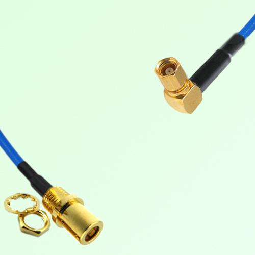 Semi-Flexible Jumper SMC Female Right Angle to SMB Front Mount Bulkhead Female Semi-Flexible Jumper SMC Female Right Angle to SMB Front Mount Bulkhead Female