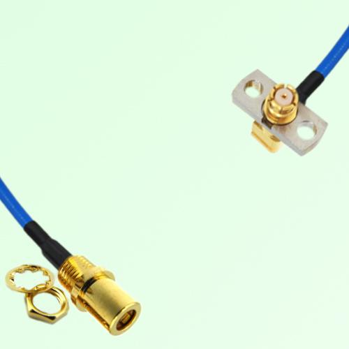 Semi-Flexible SMP Female Right Angle 2 Hole to SMB Front Mount Bulkhead Female Semi-Flexible SMP Female Right Angle 2 Hole to SMB Front Mount Bulkhead Female