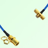 Semi-Flexible Jumper SMP Female 2 Hole to SMB Front Mount Bulkhead Female Semi-Flexible Jumper SMP Female 2 Hole to SMB Front Mount Bulkhead Female