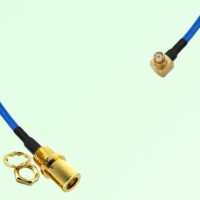 Semi-Flexible Jumper SMP Female Right Angle to SMB Front Mount Bulkhead Female Semi-Flexible Jumper SMP Female Right Angle to SMB Front Mount Bulkhead Female