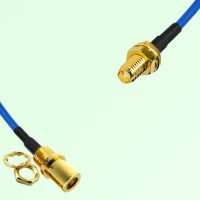 Semi-Flexible Jumper SSMA Bulkhead Female to SMB Front Mount Bulkhead Female