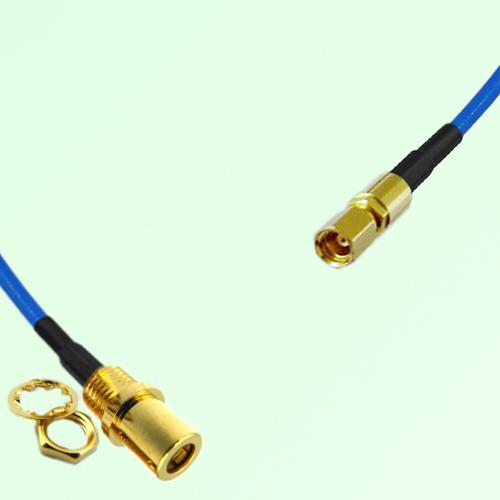 Semi-Flexible Jumper SSMC Female to SMB Front Mount Bulkhead Female Semi-Flexible Jumper SSMC Female to SMB Front Mount Bulkhead Female