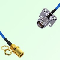 Semi-Flexible Jumper TNC Female 4 Hole 17.5mm to SMB Front Mount Bulkhead Female Semi-Flexible Jumper TNC Female 4 Hole 17.5mm to SMB Front Mount Bulkhead Female