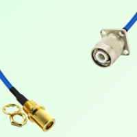 Semi-Flexible Jumper TNC Male 4 Hole 17.5mm to SMB Front Mount Bulkhead Female