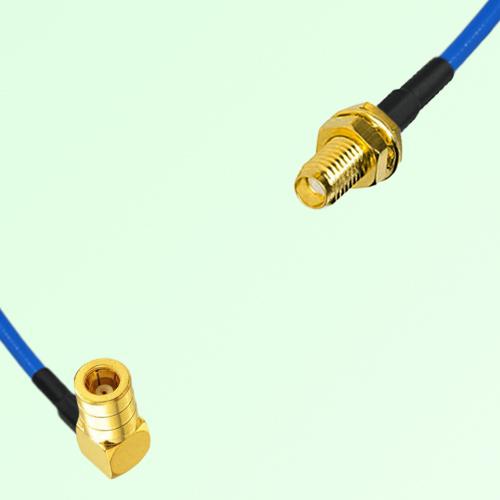 Semi-Flexible Jumper SSMA Bulkhead Female to SMB Female Right Angle