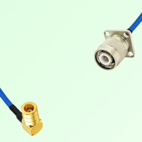 Semi-Flexible Jumper TNC Male 4 Hole 17.5x17.5mm to SMB Female Right Angle Semi-Flexible Jumper TNC Male 4 Hole 17.5x17.5mm to SMB Female Right Angle
