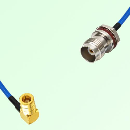 Semi-Flexible TNC Front Mount O-Ring Bulkhead Female - SMB Female Right Angle Semi-Flexible TNC Front Mount O-Ring Bulkhead Female - SMB Female Right Angle