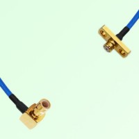 Semi-Flexible Jumper SMP Female 2 Hole Flange Mount to SMB Male Right Angle Semi-Flexible Jumper SMP Female 2 Hole Flange Mount to SMB Male Right Angle