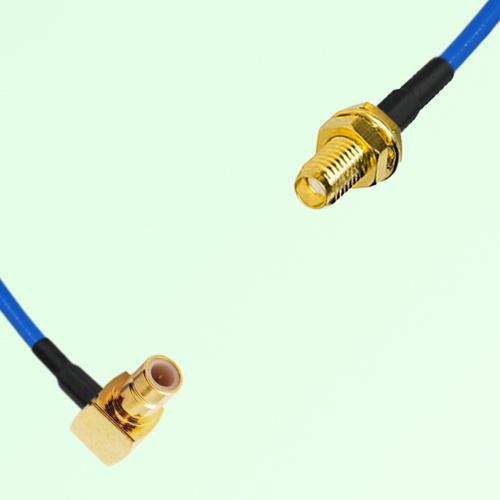 Semi-Flexible Jumper SSMA Bulkhead Female to SMB Male Right Angle