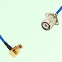 Semi-Flexible Jumper TNC Male 4 Hole 17.5x17.5mm to SMB Male Right Angle