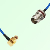 Semi-Flexible TNC Front Mount Bulkhead Female with O-Ring - SMB Male Right Angle Semi-Flexible TNC Front Mount Bulkhead Female with O-Ring - SMB Male Right Angle