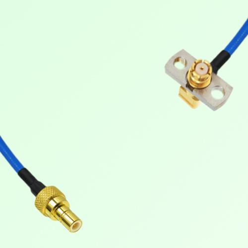 Semi-Flexible Jumper SMP Female Right Angle 2 Hole Flange Mount to SMB Male Semi-Flexible Jumper SMP Female Right Angle 2 Hole Flange Mount to SMB Male