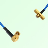 Semi-Flexible Jumper SMP Female 2 Hole Flange Mount to SMC Female Right Angle Semi-Flexible Jumper SMP Female 2 Hole Flange Mount to SMC Female Right Angle