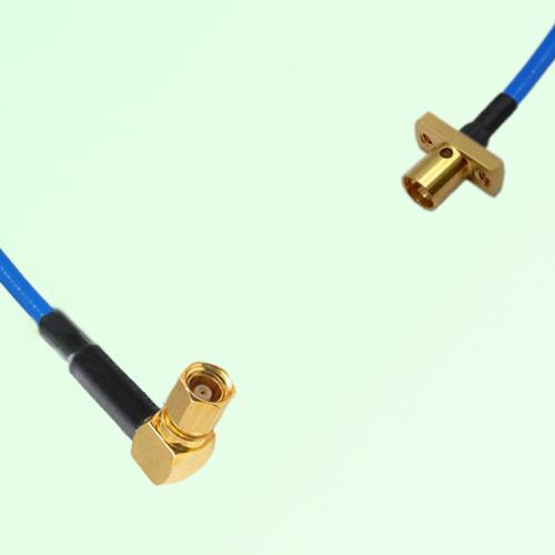 Semi-Flexible Jumper SMP Male 2 Hole Flange Mount to SMC Female Right Angle Semi-Flexible Jumper SMP Male 2 Hole Flange Mount to SMC Female Right Angle