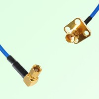 Semi-Flexible Jumper SSMA Female 4 Hole 12.7x12.7mm to SMC Female Right Angle