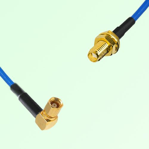 Semi-Flexible Jumper SSMA Bulkhead Female to SMC Female Right Angle
