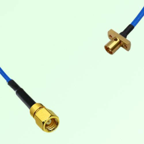 Semi-Flexible Jumper SMP Male 2 Hole Flange Mount to SMC Female