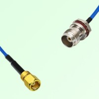 Semi-Flexible Jumper TNC Front Mount Bulkhead Female with O-Ring to SMC Female Semi-Flexible Jumper TNC Front Mount Bulkhead Female with O-Ring to SMC Female