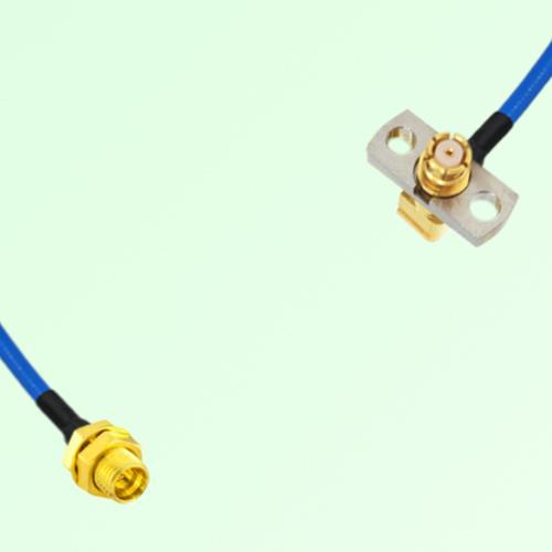 Semi-Flexible Jumper SMP Female Right Angle 2 Hole to SMP Bulkhead Male Semi-Flexible Jumper SMP Female Right Angle 2 Hole to SMP Bulkhead Male