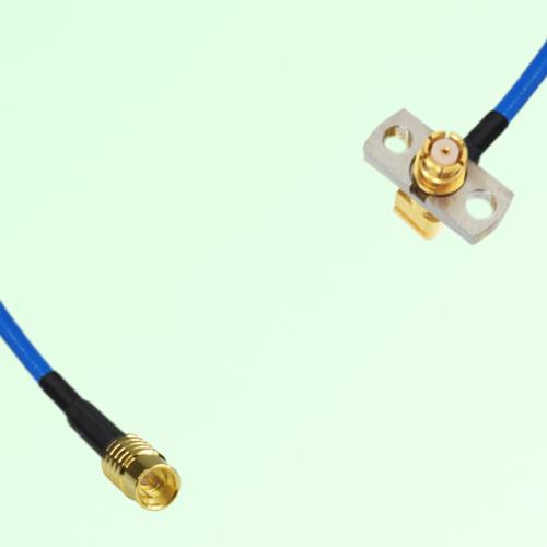 Semi-Flexible Jumper SMP Female Right Angle 2 Hole Flange Mount to SMP Male Semi-Flexible Jumper SMP Female Right Angle 2 Hole Flange Mount to SMP Male