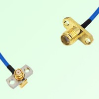 Semi-Flexible Jumper SSMA Female 2 Hole to SMP Female Right Angle 2 Hole