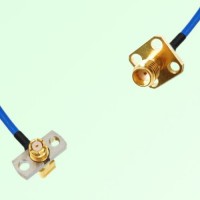 Semi-Flexible Jumper SSMA Female 4 Hole 12.7mm to SMP Female Right Angle 2 Hole