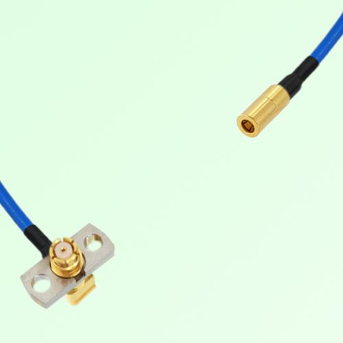Semi-Flexible Jumper SSMB Female to SMP Female Right Angle 2 Hole Flange Mount