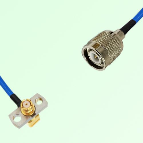 Semi-Flexible Jumper TNC Male to SMP Female Right Angle 2 Hole Flange Mount