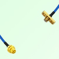 Semi-Flexible Jumper SMP Female 2 Hole Flange Mount to SMP Bulkhead Male Semi-Flexible Jumper SMP Female 2 Hole Flange Mount to SMP Bulkhead Male