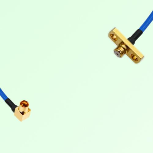 Semi-Flexible Jumper SMP Female 2 Hole Flange Mount to SMP Male Right Angle Semi-Flexible Jumper SMP Female 2 Hole Flange Mount to SMP Male Right Angle
