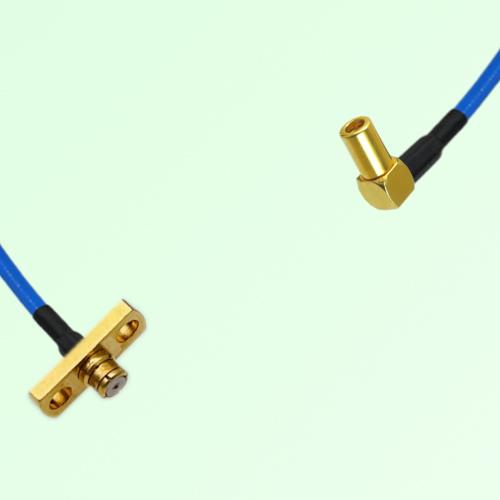 Semi-Flexible Jumper SSMB Female Right Angle to SMP Female 2 Hole Flange Mount