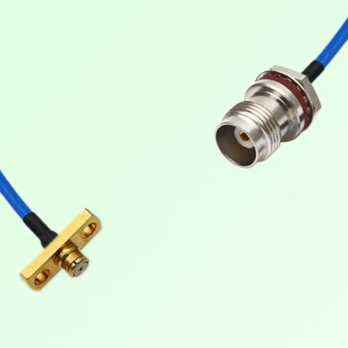 Semi-Flexible TNC Front Mount Bulkhead Female with O-Ring to SMP Female 2 Hole Semi-Flexible TNC Front Mount Bulkhead Female with O-Ring to SMP Female 2 Hole