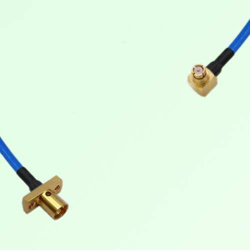 Semi-Flexible Jumper SMP Female Right Angle to SMP Male 2 Hole Flange Mount Semi-Flexible Jumper SMP Female Right Angle to SMP Male 2 Hole Flange Mount