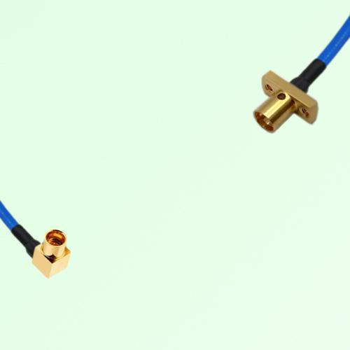 Semi-Flexible Jumper SMP Male 2 Hole Flange Mount to SMP Male Right Angle Semi-Flexible Jumper SMP Male 2 Hole Flange Mount to SMP Male Right Angle