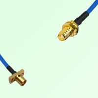 Semi-Flexible Jumper SSMA Bulkhead Female to SMP Male 2 Hole Flange Mount