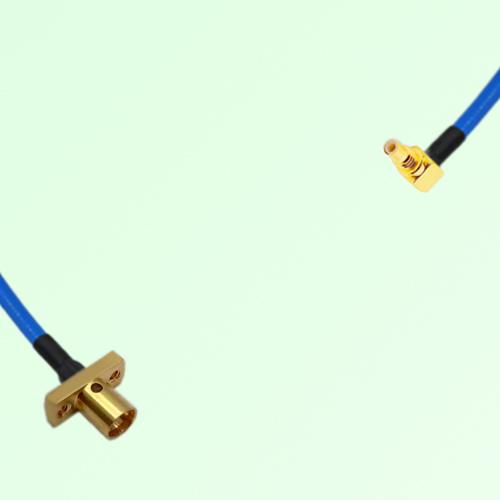 Semi-Flexible Jumper SSMC Male Right Angle to SMP Male 2 Hole Flange Mount